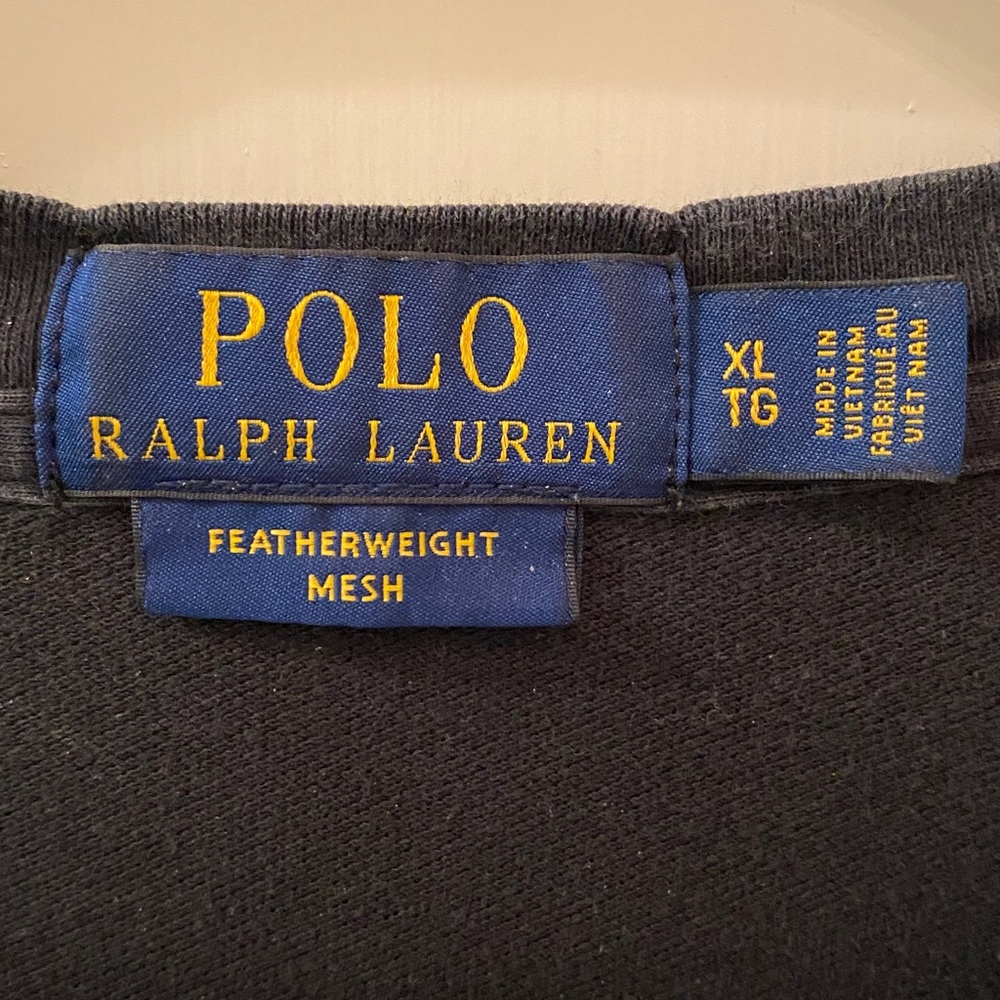 Pair of Ralph Lauren Men's Long Sleeve Henley • Gray & Navy - Picture 4 of 10